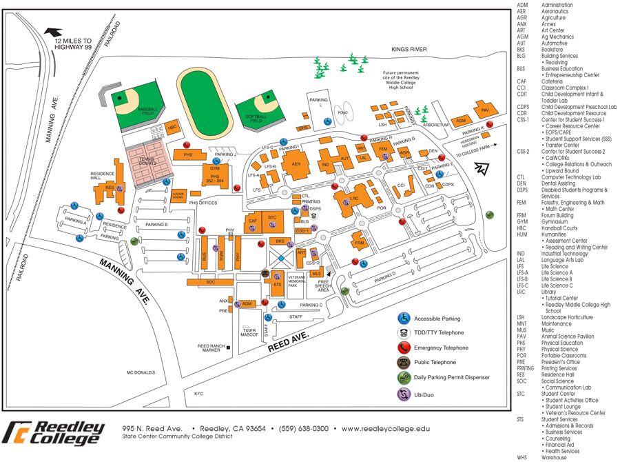 Campus Map | Reedley College