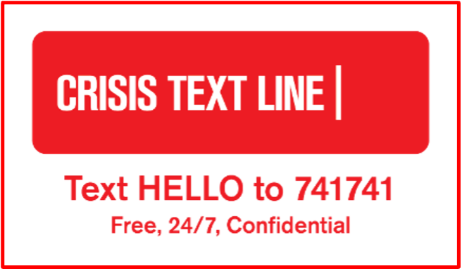 crisis text line text hello to 741741
